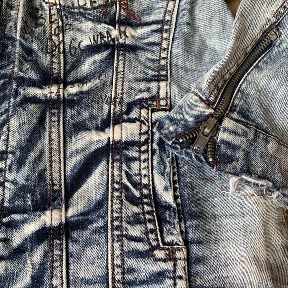 Jordan Craig Legacy Edition Graffiti Denim Jacket - Picture 11 of 12